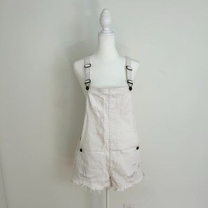 MPD White Denim Short Overalls